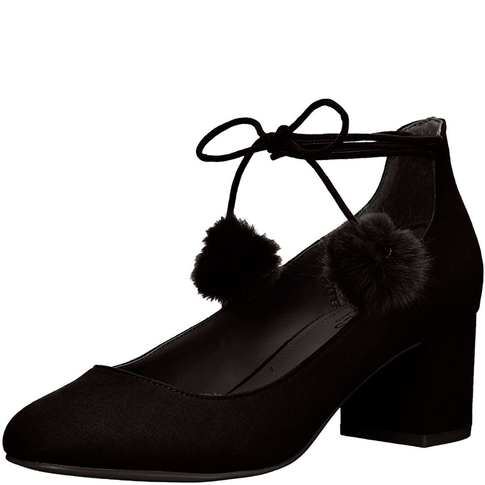 CHARLES by Charles David Libby Pom Pom Pumps Black